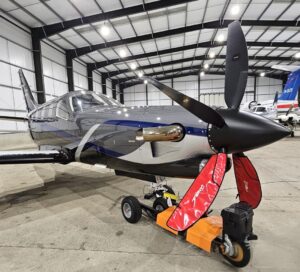 Daher TBM 960 private plane thoroughly cleaned after de-icing fluid contamination. Deicing boots cleaned and all hand polished to make her look amazing.